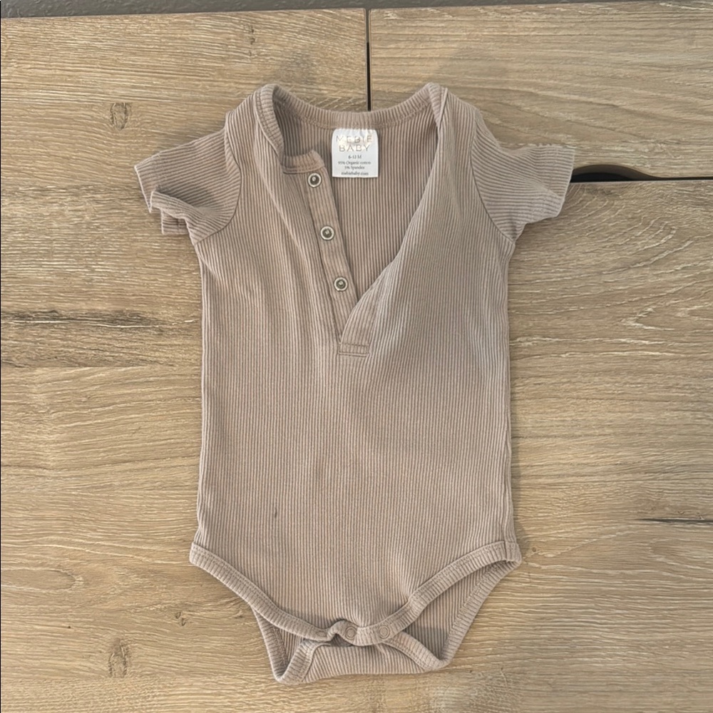 Ribbed Tan Kids One Piece 6-12 MONTHS